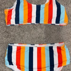 Colorful Striped Women’s Bikini